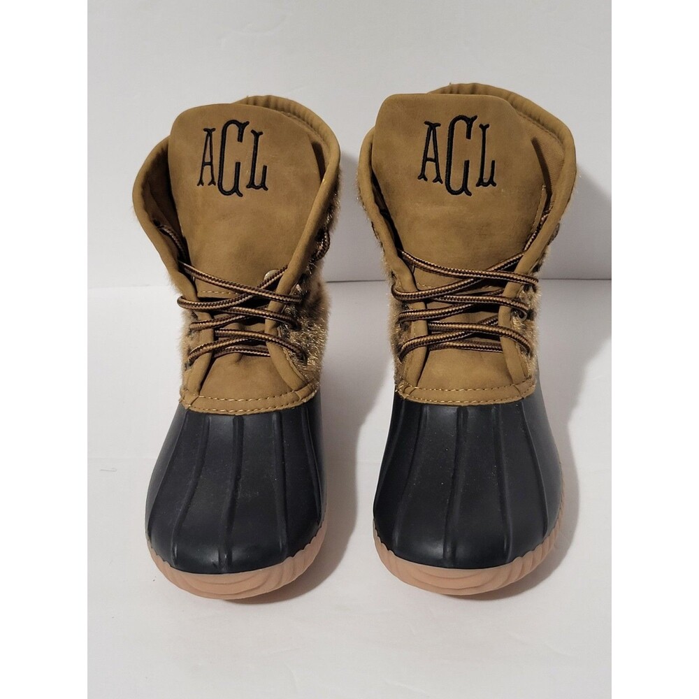 Marleylilly Women's Duck Rain Boots Brown Cheetah Print Size 3